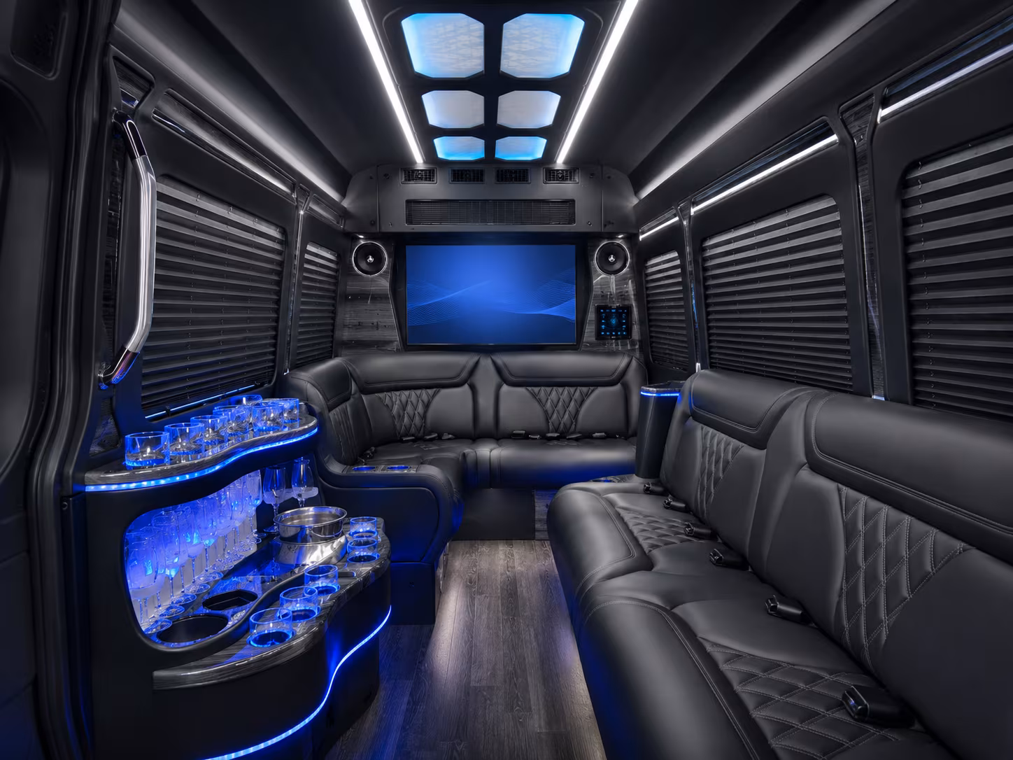 pasco 50 passenger party bus inside