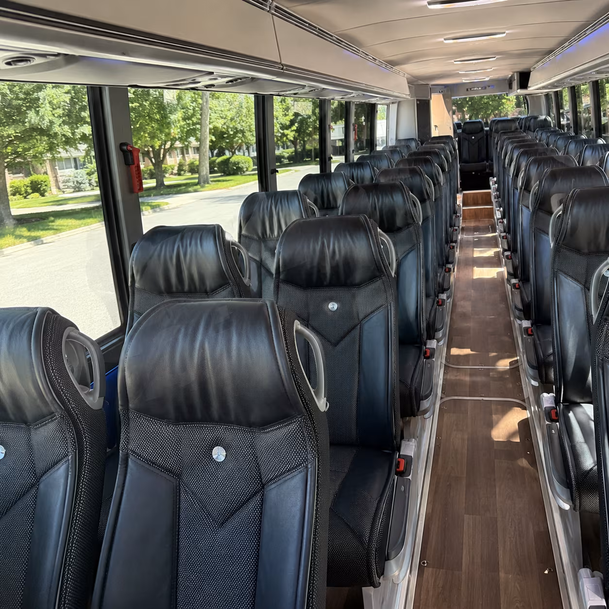 pasco charter bus rental interior